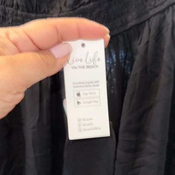 Cupshe Gentle Sunset Black Maxi Dress NWT - Picture 7 of 7